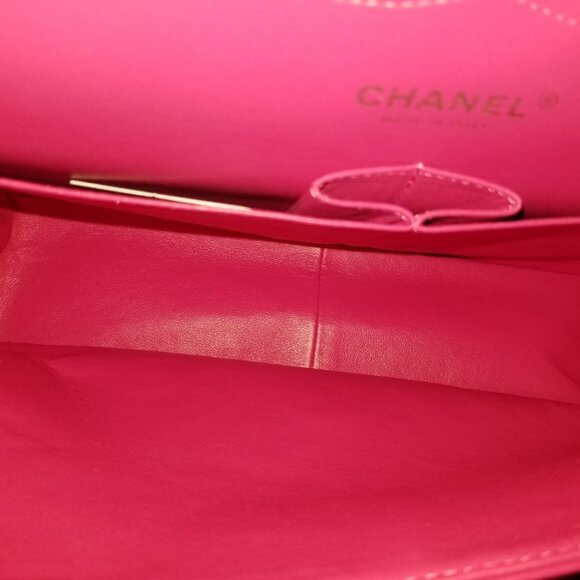 Authentic Chanel Red Patent Leather Jumbo Classic Double Flap Chain Shoulderbag - Picture 10 of 13